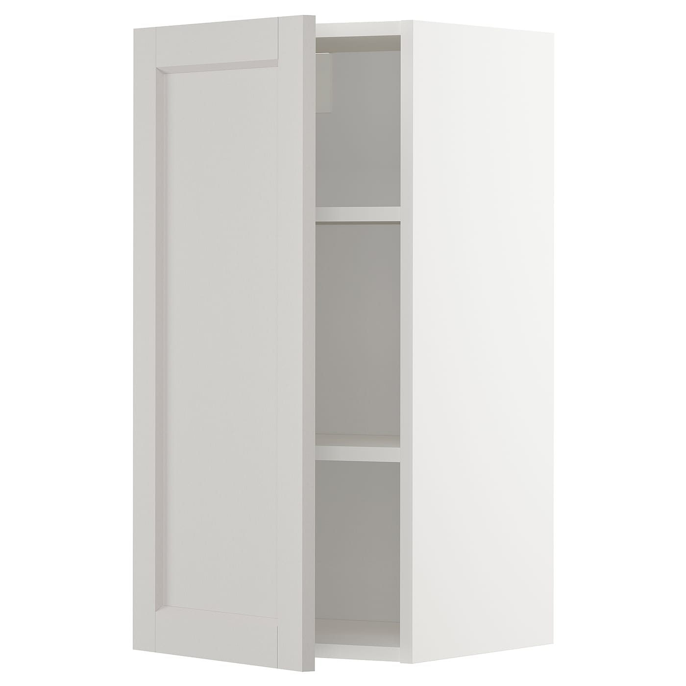 Навесной шкаф с полкой - METOD IKEA/ МЕТОД ИКЕА, 80х60 см, белый/светло-серый