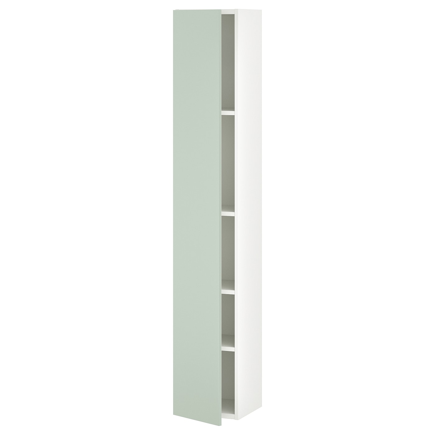 Высокий шкаф - IKEA ENHET/ЭНХЕТ ИКЕА, 180х32х30 см, белый/мятный