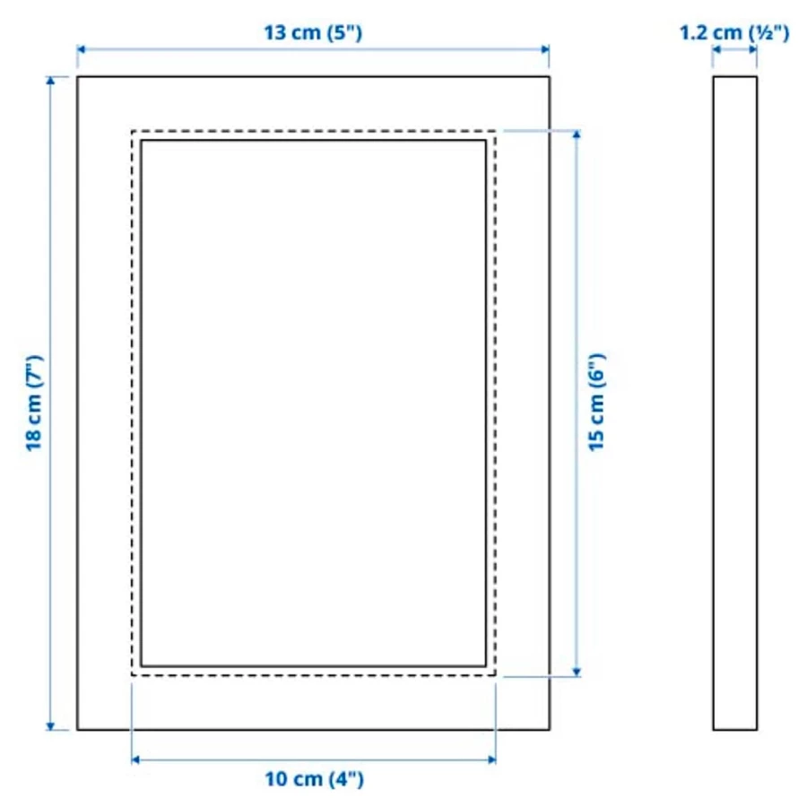 Рамка - IKEA FISKBO, 10х15 см, черный, ФИСКБО ИКЕА (изображение №4)