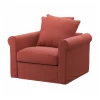 Кресло - IKEA GRÖNLID/GRONLID, 117х98х104 см, красный, ГРЕНЛИД/ГРЁНЛИД ИКЕА