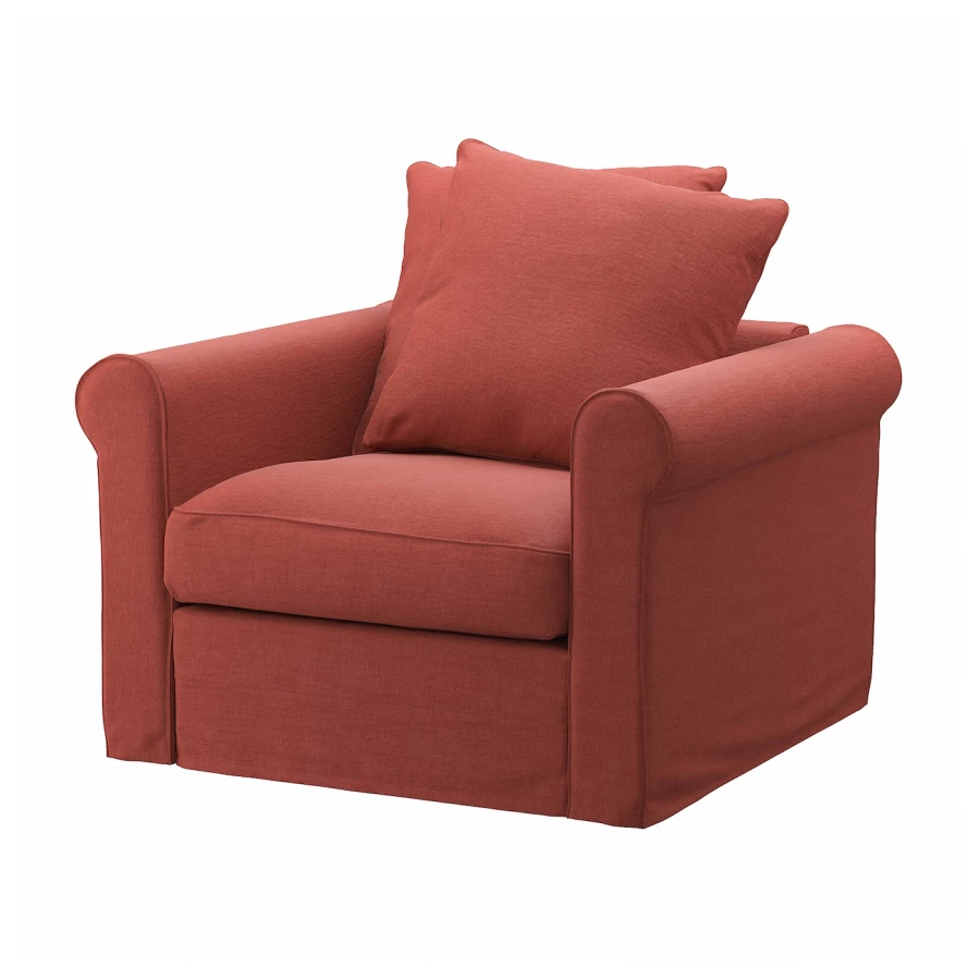 Кресло - IKEA GRÖNLID/GRONLID, 117х98х104 см, красный, ГРЕНЛИД/ГРЁНЛИД ИКЕА (изображение №1)