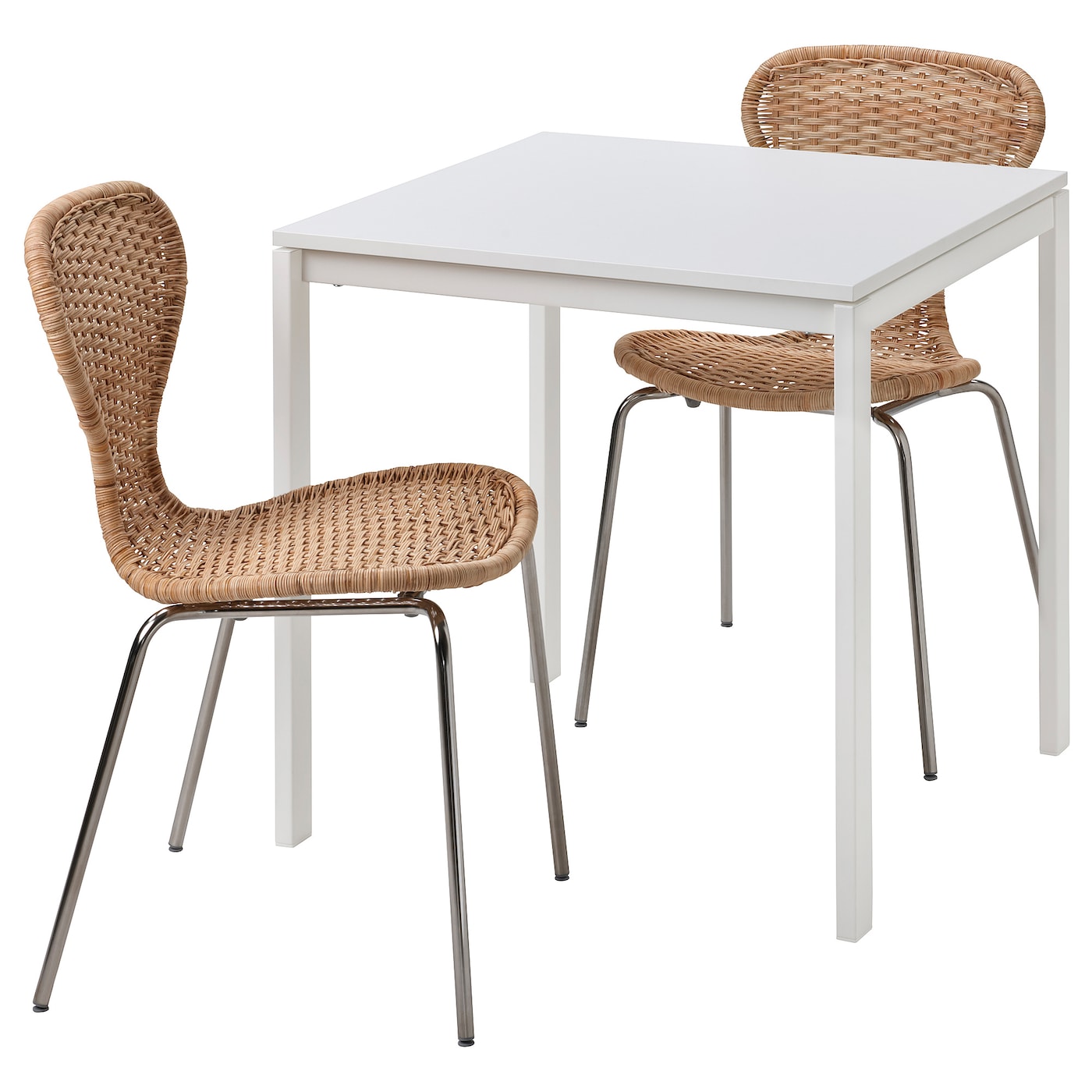 Кухонный стол - MELLTORP/ÄLVSTA IKEA/ МЕЛЛЬТОРП /АЛЬВСТА ИКЕА, 75х75 см, белый/бежевый