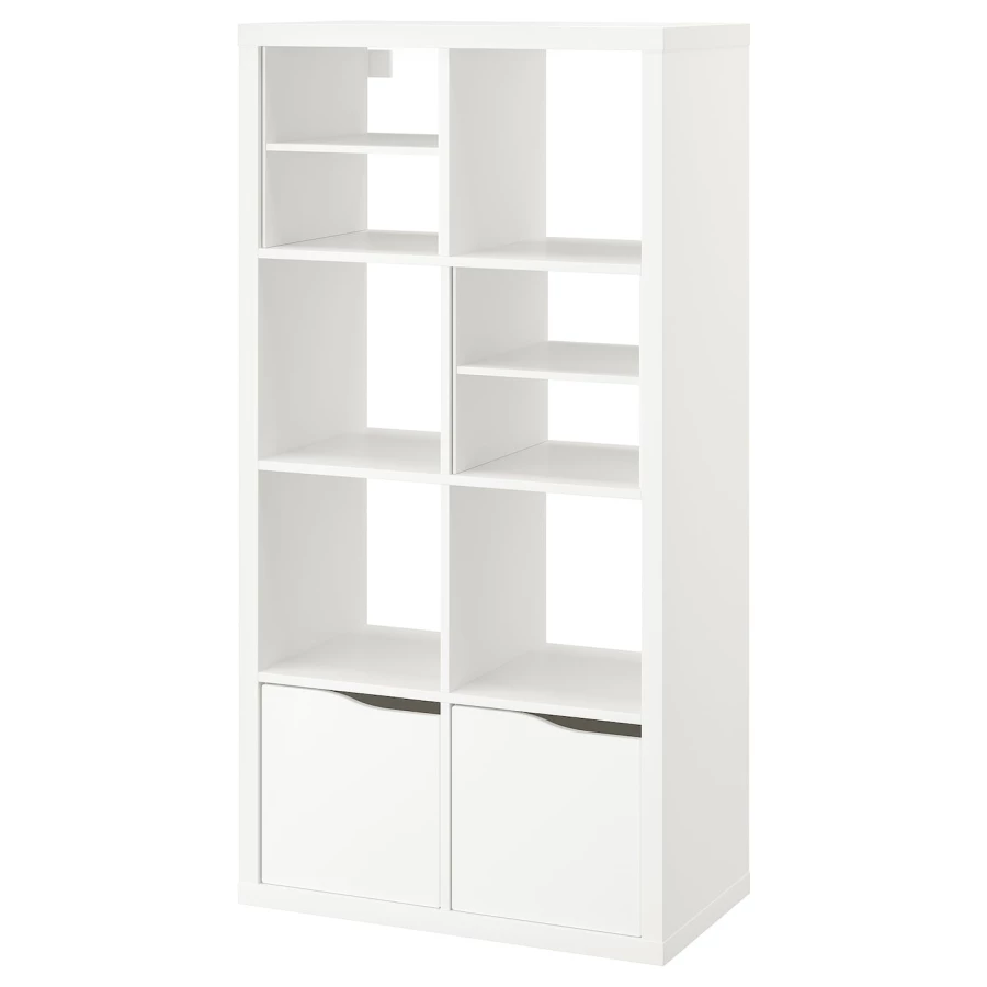 Стеллаж - IKEA KALLAX, 147х39х77 см, белый, КАЛЛАКС ИКЕА (изображение №2)