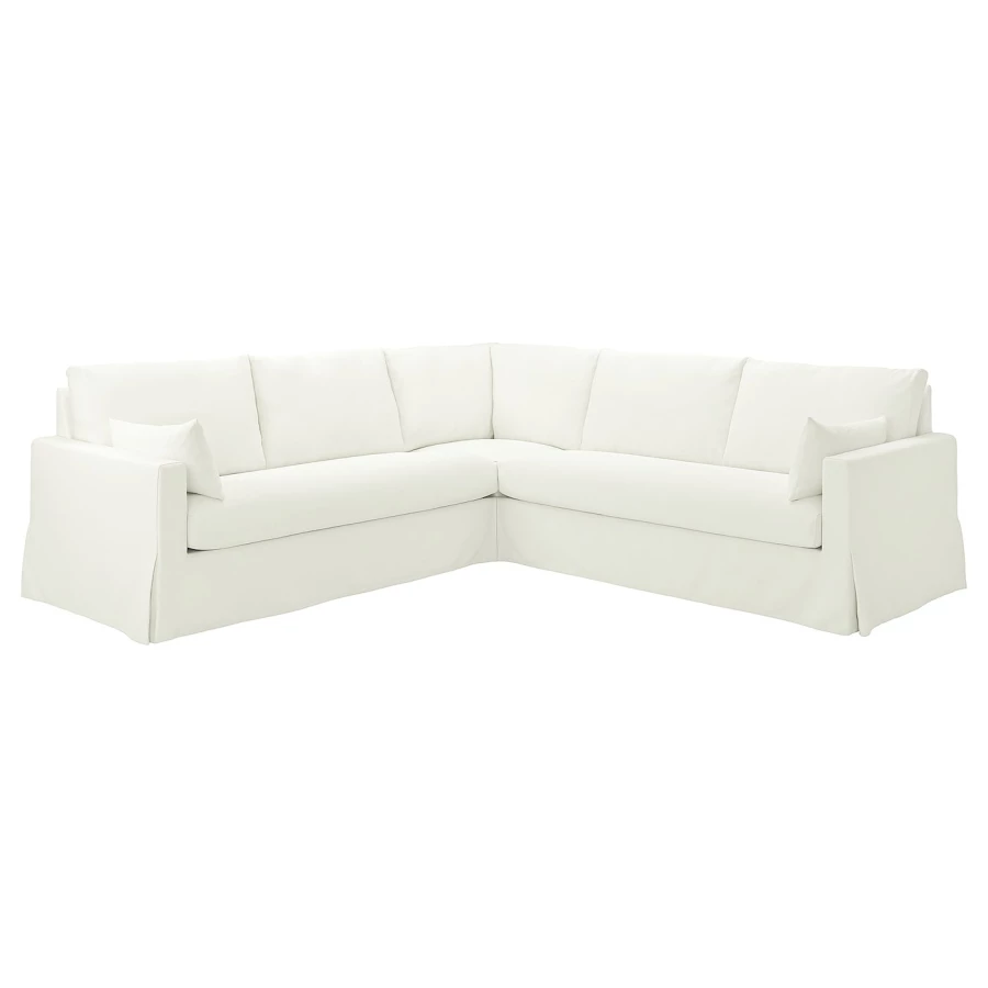Чехол на угловой диван - HYLTARP IKEA/ ХУЛТАРП ИКЕА, белый (изображение №1)