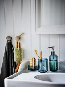 Второе фото. Набор для ванной - SKISSEN IKEA/ СКИССЕН ИКЕА, голубой