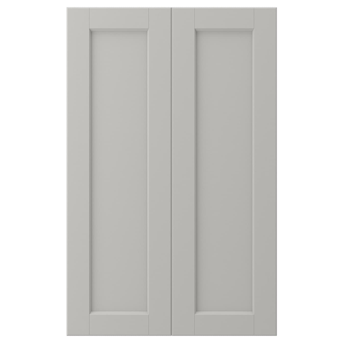 Дверца, 2 шт. - IKEA LERHYTTAN, 80х25 см, светло-серый, ЛЕРХЮТТАН ИКЕА