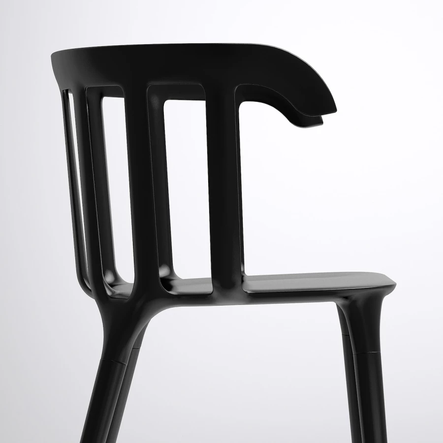 Стул - IKEA PS 2012, 76х52х46 см, пластик черный, ПС 2012 ИКЕА (изображение №3)