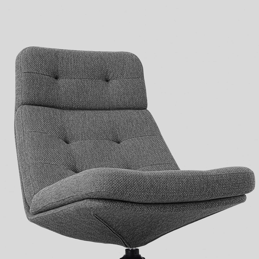 Вращающееся кресло - IKEA HAVBERG, 66х99х92 см, серый/черный, ХАВБЕРГ ИКЕА (изображение №5)