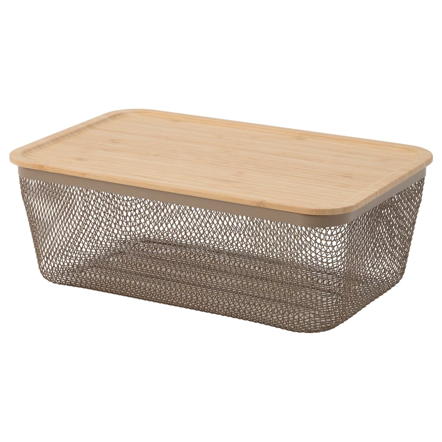 Корзина для продуктов IKEA 365+/ ИКЕА 365+, 32х21х13 см, светло-коричневый (изображение №1)