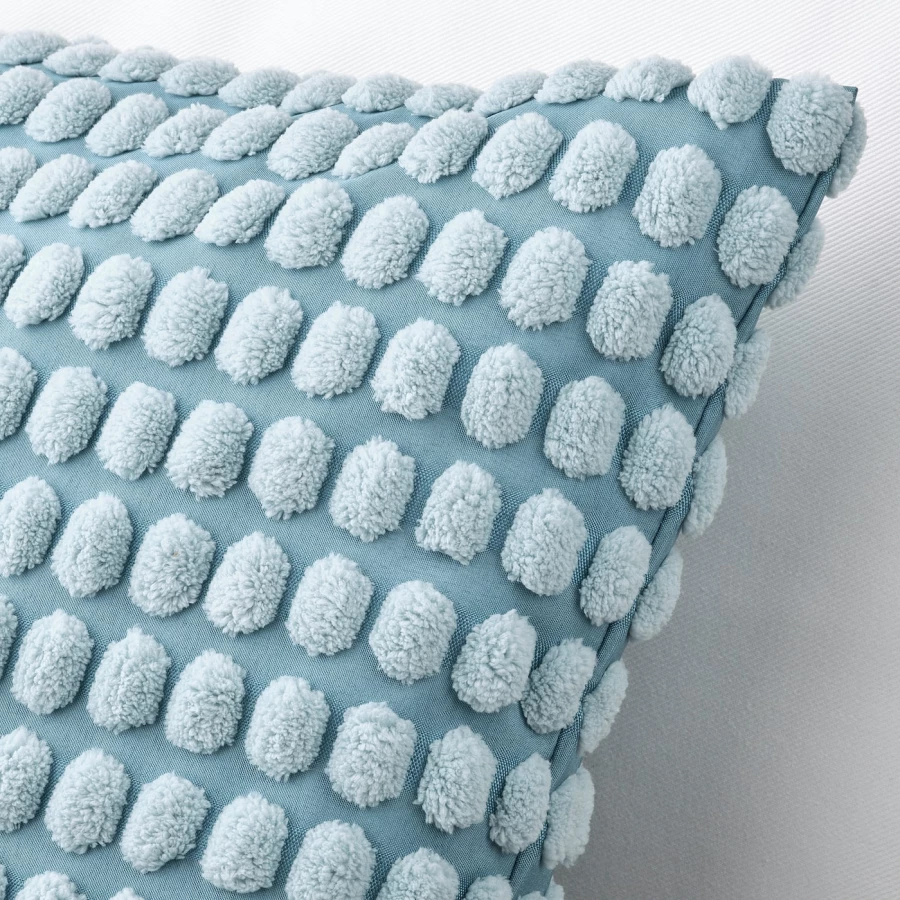 Чехол на подушку - SVARTPOPPEL  IKEA/ СВАРТПОППЕЛ ИКЕА, 50х50 см,  голубой (изображение №3)