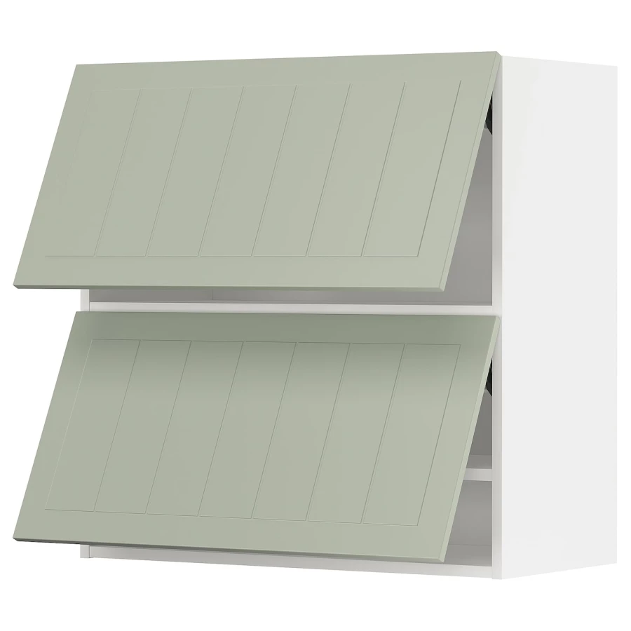 Навесной шкаф - METOD IKEA/ МЕТОД ИКЕА, 80х80 см, белый/зеленый (изображение №1)