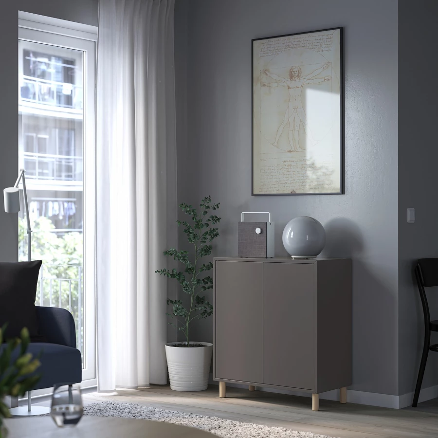 Комбинация для хранения - EKET IKEA/ЭКЕТ ИКЕА, 70x35x80 серый (изображение №2)