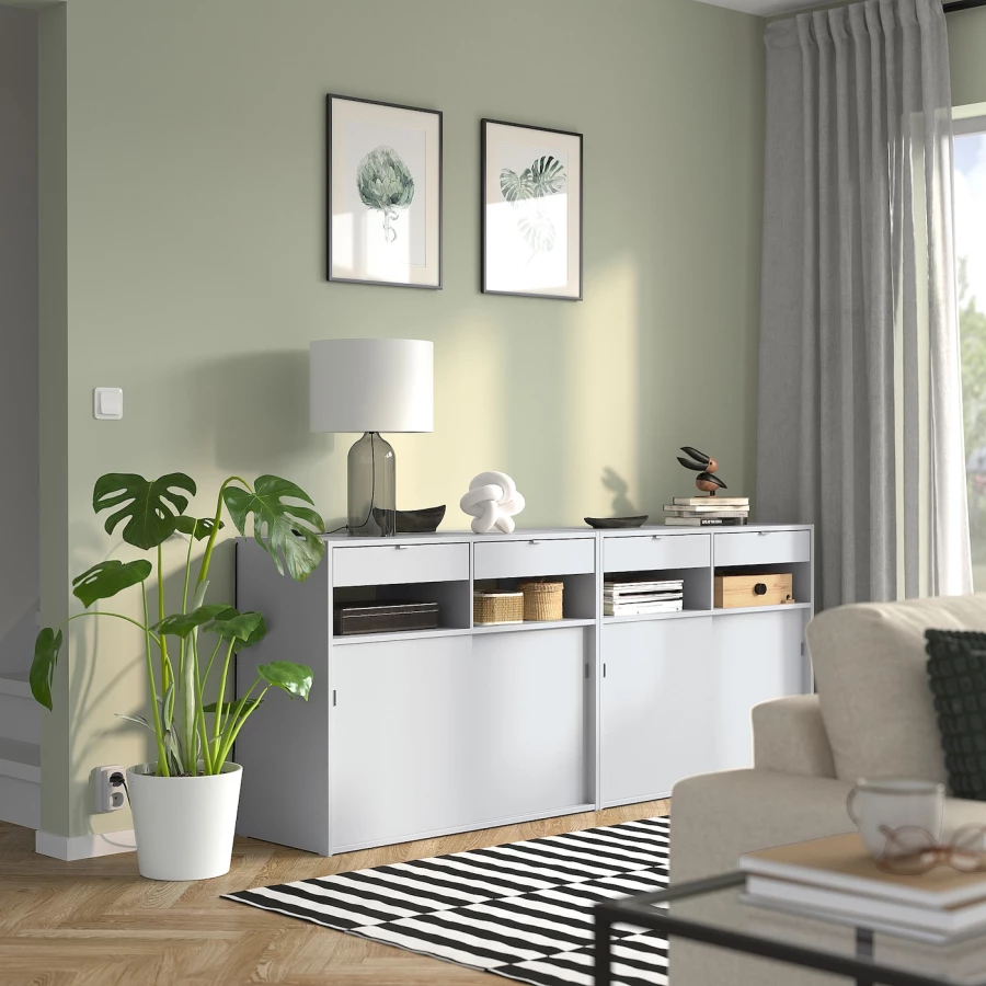 Шкаф -SPIKSMED  IKEA/ СПИКСМЕД ИКЕА, 195х79 см, серый (изображение №2)