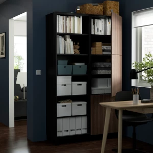 Второе фото. Шкаф с дверцей - IKEA BESTÅ/BESTA, 120x42x202 см, коричневый, Бесто ИКЕА