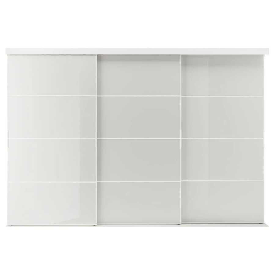 Комбинация раздвижных дверей - SKYTTA/HOKKSUND IKEA/ СКЮТТА/ХОККСУНД ИКЕА, 301х205 см, белый (изображение №1)