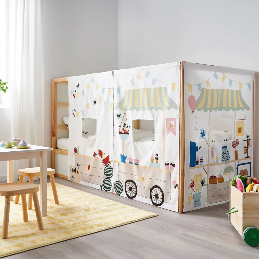 Балдахин для детей - IKEA KURA, 115x167x96см, белый, КЮРА ИКЕА (изображение №4)