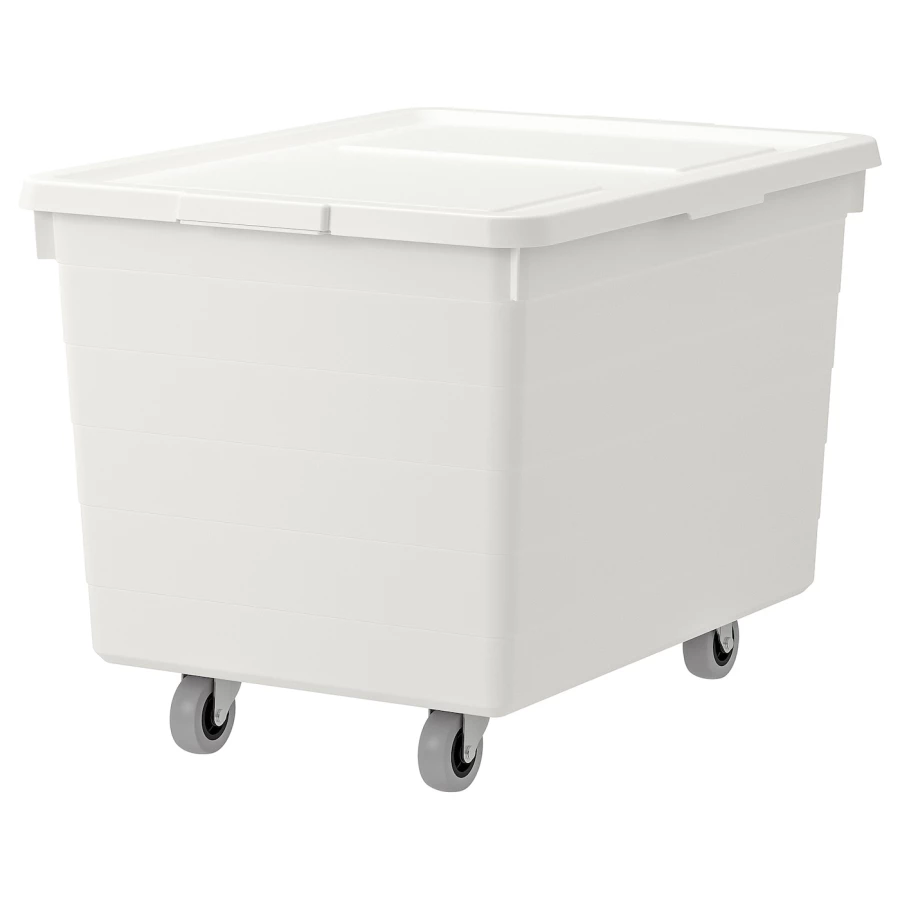 Коробка с крышкой - SOCKERBIT  IKEA/ СОККЕРБИТ ИКЕА, 38х51х37 см, белый (изображение №1)