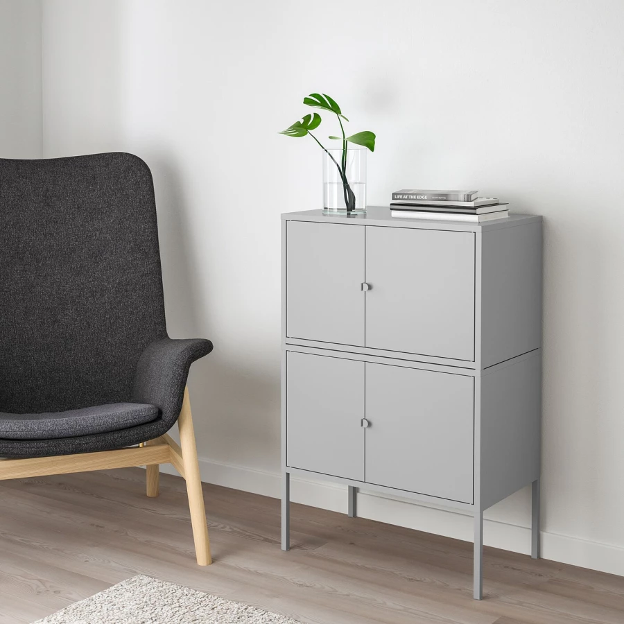 Шкаф - LIXHULT IKEA/ ЛИКСГУЛЬТ ИКЕА,  120х57 см, серый (изображение №3)