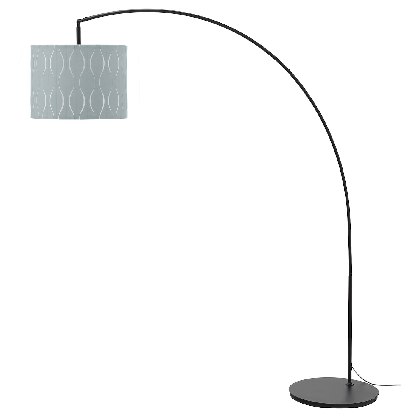 Торшер - LÖKNÄS / SKAFTET/ LОKNАS IKEA/ ЛЁКНЭС/ СКАФТЕТ ИКЕА, 214 см, черный/голубой