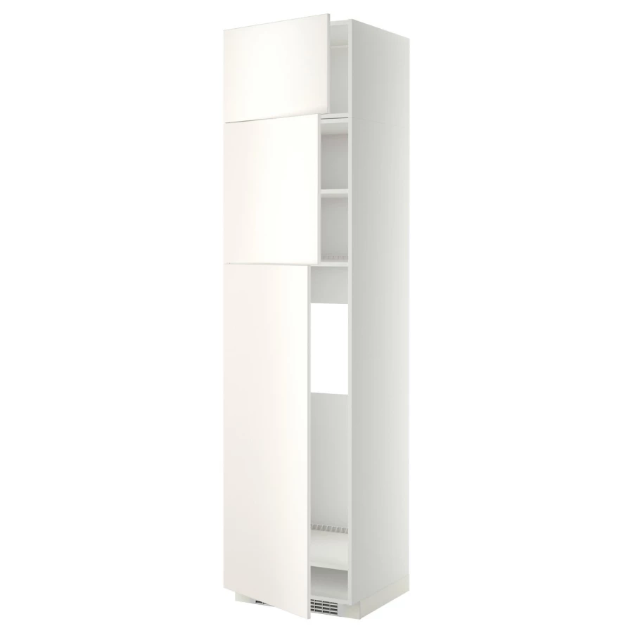 Высокий кухонный шкаф - IKEA METOD/МЕТОД ИКЕА, 240х60х60 см, белый (изображение №1)