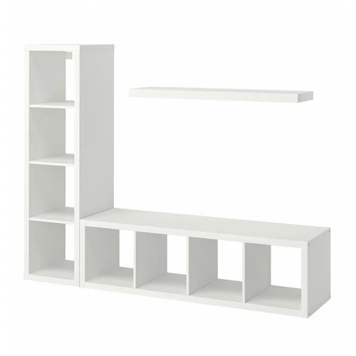 Тумба под телевизор - IKEA KALLAX/LACK, 189х39х147 см, белый, КАЛЛАКС/ЛАКК ИКЕА (изображение №1)