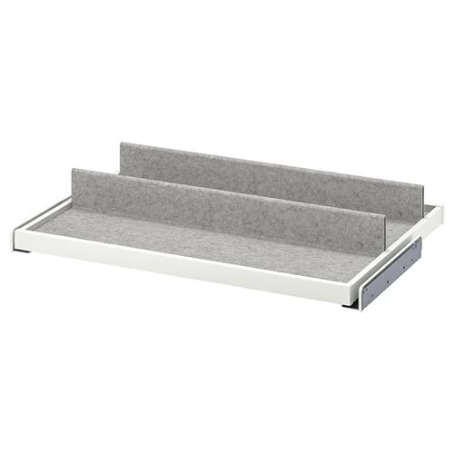 Выдвижная полка с вставкой для обуви - IKEA KOMPLEMENT, 75x58 см, белый КОМПЛИМЕНТ ИКЕА (изображение №1)