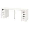 Письменный стол - IKEA LAGKAPTEN/ALEX, 200x60 см, белый, Алекс/Лагкаптен ИКЕА