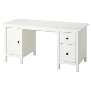 Письменный стол - IKEA HEMNES, 155x65 см, белый, Хемнэс ИКЕА