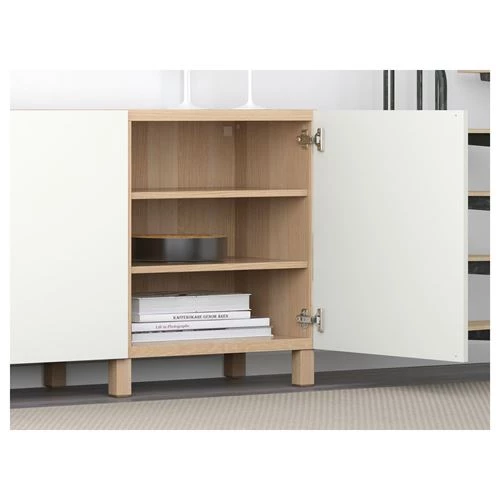 Комбинация для хранения - IKEA BESTÅ/BESTA/ БЕСТА/БЕСТО ИКЕА, 180x40x74 см, белый, (изображение №3)