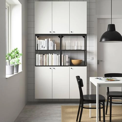 Стеллаж - IKEA ENHET, 120х30х225 см, белый/антрацит, ЭНХЕТ ИКЕА (изображение №2)