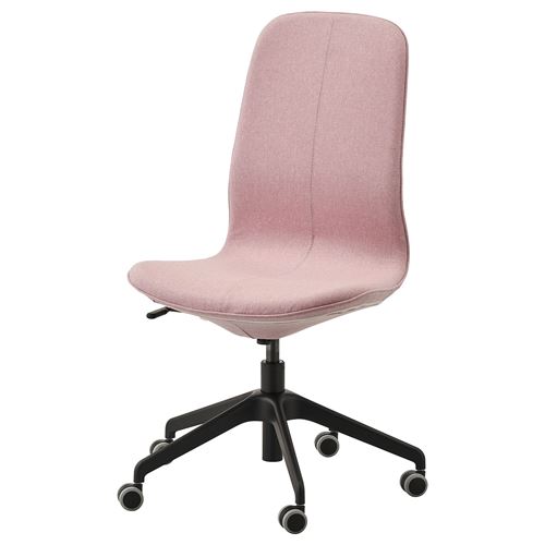 Офисный стул - IKEA LÅNGFJÄLL/LANGFJALL, 68x68x104см, розовый,  ЛОНГФЬЕЛЛЬ ИКЕА