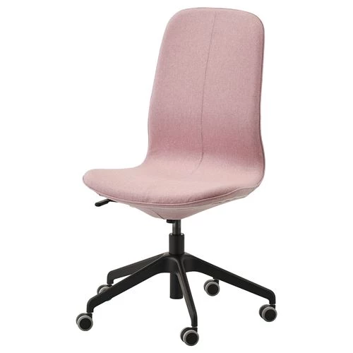 Офисный стул - IKEA LÅNGFJÄLL/LANGFJALL, 68x68x104см, розовый,  ЛОНГФЬЕЛЛЬ ИКЕА (изображение №1)
