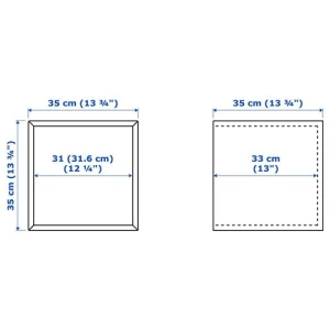 Настенный стеллаж - IKEA EKET, 35x35x35 см, темно-серый, ЭКЕТ ИКЕА