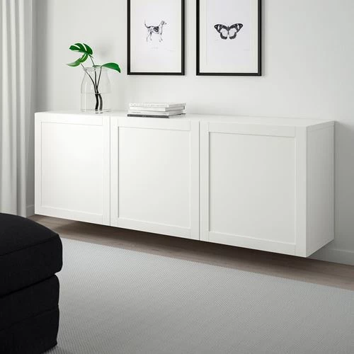 Навесной шкаф - IKEA BESTÅ/BESTA, 180x42x64 см, белый, БЕСТО ИКЕА (изображение №6)