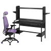 игровой стол и стул - IKEA FREDDE/STYRSPEL, 153х84х5 см, черный/фиолетовый, ИКЕА ФРЕДДЕ/СТУРСПЕЛ
