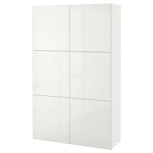 Комбинация для хранения - IKEA BESTÅ/BESTA/Беста/Бесто ИКЕА, 120x40x192 см, белый, (изображение №1)