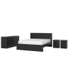 Комплект мебели для спальни - IKEA MALM/LUROY/LURÖY, 160х200см, черный, МАЛЬМ/ЛУРОЙ ИКЕА