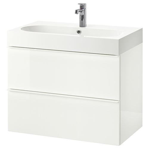 Тумба для ванной  - GODMORGON/ BRÅVIKEN / BRАVIKEN  IKEA/ГОДМОРГОН/ БРОВИКЕН  ИКЕА, 80x49x68 см, белый
