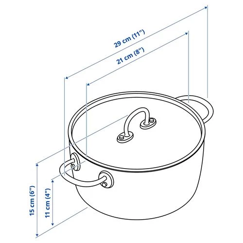 Кастрюля с крышкой - IKEA FINMAT, медь/нержавеющая сталь, 3 л  ИКЕА (изображение №10)