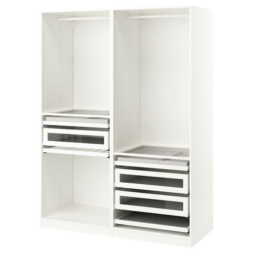 Гардероб - IKEA PAX, 150x58x201 см, белый ПАКС ИКЕА