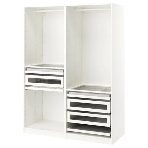 Гардероб - IKEA PAX, 150x58x201 см, белый ПАКС ИКЕА (изображение №1)