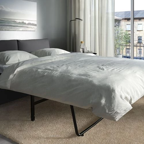 Диван-кровать угловой 4-местный - IKEA VIMLE, 356/256х98/164х83 см, серый, ВИМЛЕ ИКЕА (изображение №4)