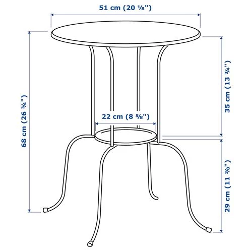 Столик придиванный - IKEA LINDVED/ ЛИНДВЕД ИКЕА, 68х50 см, белый (изображение №6)