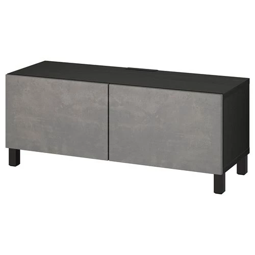 Тумба под ТВ - IKEA BESTÅ/BESTA, 120x42x48 см, серый, Бесто ИКЕА (изображение №1)
