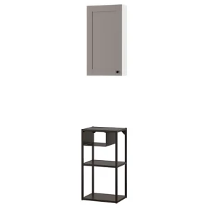 Комбинация для хранения - IKEA ENHET, 40х30х150 см, антрацит/бело-серый, ЭНХЕТ ИКЕА