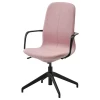 Офисный стул - IKEA LÅNGFJÄLL /LANGFJALL, 67x67x104см, розовый, ЛОНГФЬЕЛЛЬ ИКЕА