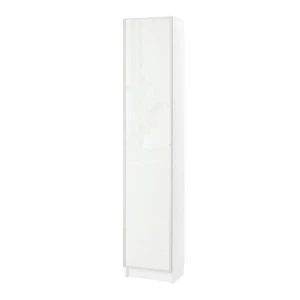 Книжный шкаф со стеклянной дверью - BILLY/HÖGBO IKEA/ БИЛЛИ/ХОГБО ИКЕА, 30х40х202 см, белый