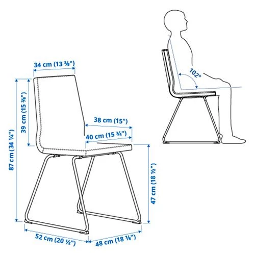 Стол и 4 стула - IKEA EKEDALEN/LILLÅNÄS/LILLANAS, 120/180х80 см, темно-коричневый/бежевый, ЭКЕДАЛЕН/ЛИЛЛОНАС обеденный набор ИКЕА (изображение №3)