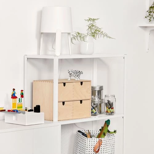 Стеллаж - IKEA BAGGEBO/ИКЕА БАГГЕБО, 116х60х25см, белый (изображение №4)