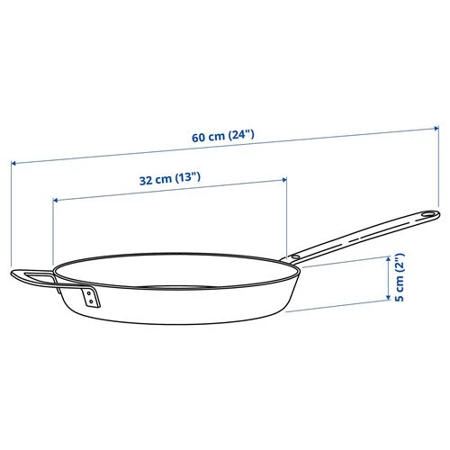Сковорода - IKEA HEMKOMST, 32 см, нержавеющая сталь/с антипригарным покрытием ИКЕА (изображение №5)